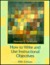 How to Write & Use Instructional Objectives